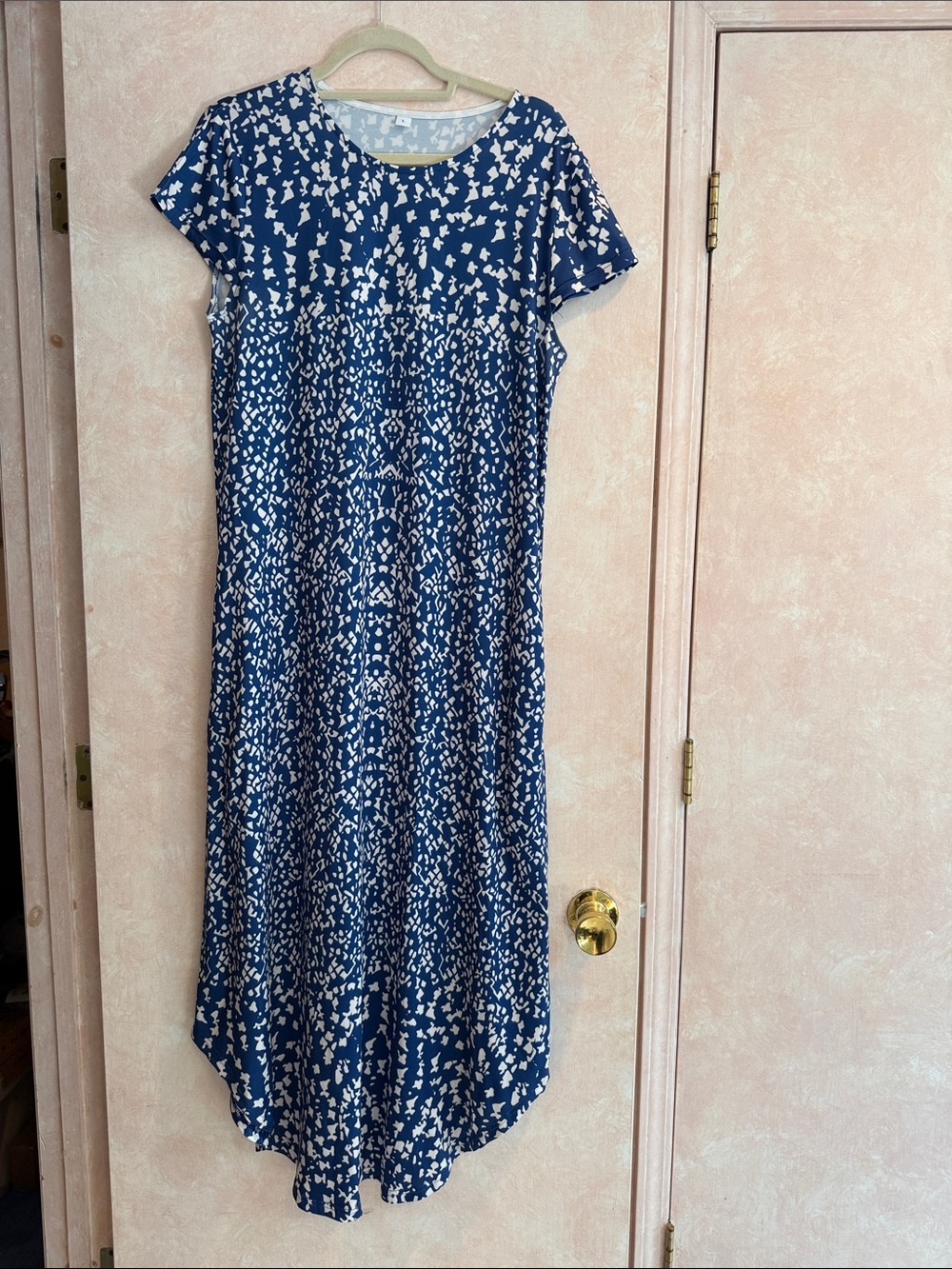 Blue and White Patterned Women's Dress